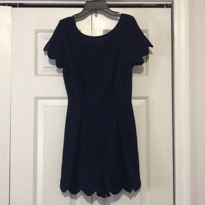 Navy blue short sleeve formal romper